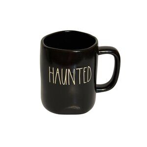 Rae Dunn Haunted Black White Halloween Mug‎ Ceramic Coffee Tea Cup 5" Artisan
